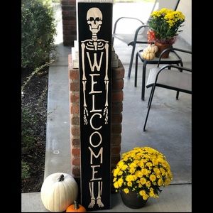 Holiday - Halloween skeleton welcome sign Holiday - Halloween skeleton welcome sign